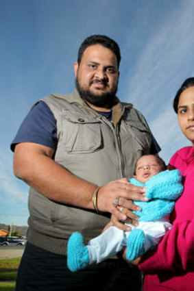 Rort victim Bhawna Verma, with Harvinder Mehta and their son Kiyan.