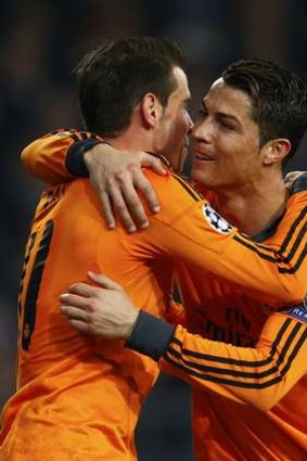 Double trouble: Real Madrid's Gareth Bale (left) and Cristiano Ronaldo.