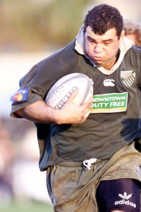 Tough: Cheika in his playing days for Randwick.