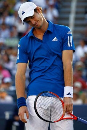 Andy Murray shows his disappointment.