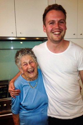 Much-loved: Kurt Steel with his 93-year-old grandmother, Helen Steel.