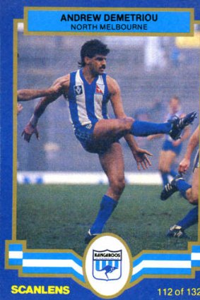 Andrew Demetrio back in the day for North Melbourne.