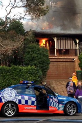 Police believe fire was an accident: The Mount Colah home burns.