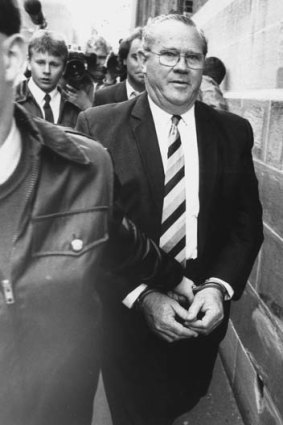 Jackson being led into court in 1987.
