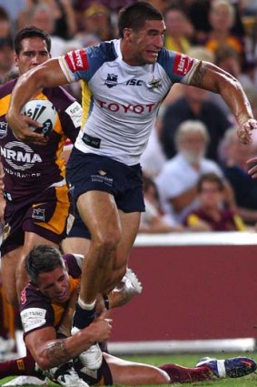 Bolter ... James Tamou of the Cowboys.