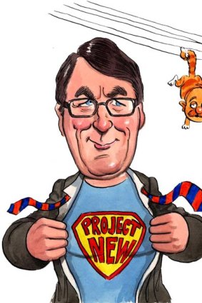 To the rescue ... Telstra's boss, David Thodey, and Sol Trujillo.