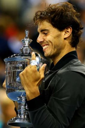 Gracious: Rafael Nadal after the US Open final.