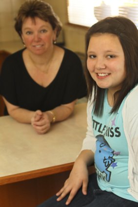 It has been a struggle:  Elise Tarr, 13, and mother Cheryl.