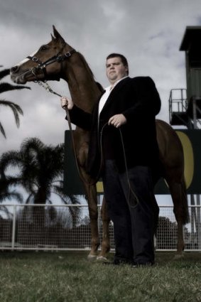 Nathan Tinkler with one of his racehorses.