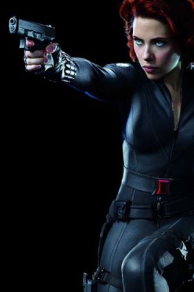 Scarlett Johanson in <em>The Avengers</em>.