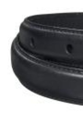 Tighten it: Uniqlo leather dress belt.