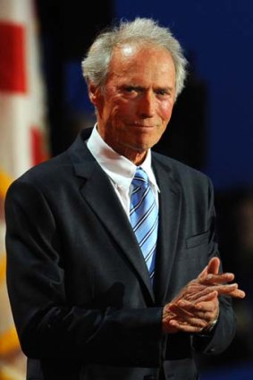 In the running for the "weirdest" convention moment ever seen ... Clint Eastwood.