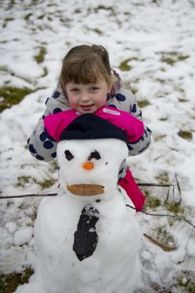 Let it snow: Isla Ozolin, 4  at Corin Forest.