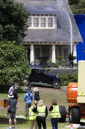 Filming for Baz Lurhmann's adaptation of <i>The Great Gatsby </i>at Centennial Park.