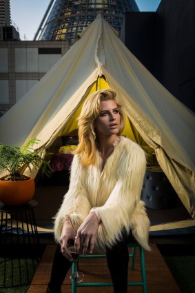 Model Sophie Van Den Akker checks out urban glamping with the decked-out teepees at St Jerome's – The Hotel.