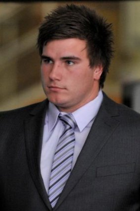 Dylan Closter outside the Melbourne Magistrates Court in August 2013.