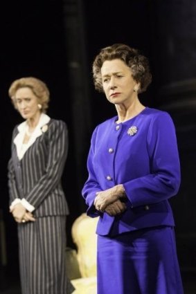 Dame Helen Mirren playing Queen Elizabeth II in <i>The Audience</i>.