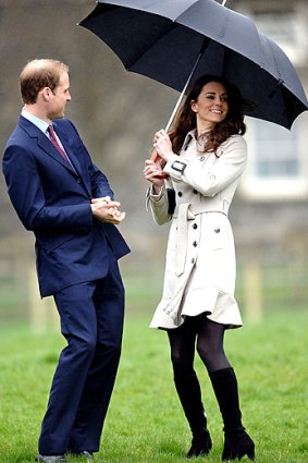 Prince William and his fiancee, Kate Middleton.