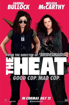 After: The offending poster for <i>The Heat</i>.