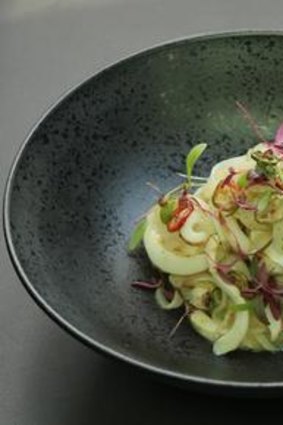 Grilled calamari tossed with fennel, chilli and garlic is one of the dishes to benefit from wood-firing.