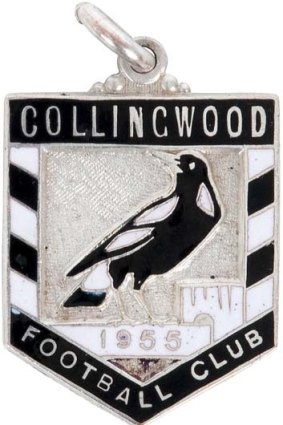 Collingwood Football Club 1955 members' badge, sold for $3500.
