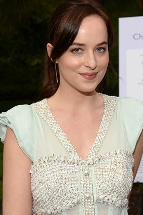 Why isn't this what Anastasia Steele could look like? Dakota Johnson as a brunette earlier this year.