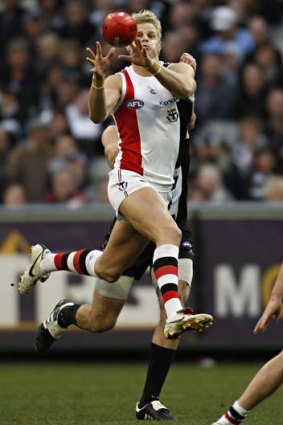 Leading the pack: Nick Riewoldt.