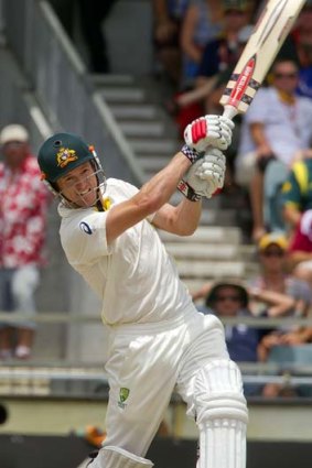 Close thing: George Bailey equalled Brian Lara's Test record by hitting 28 runs off an over.
