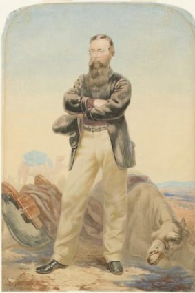 Portrait of Robert O'Hara Burke, circa 1860, watercolour; William Strutt. National Library of Australia.