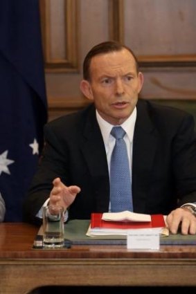 War Memorial threat: Prime Minister Tony Abbott on Friday.