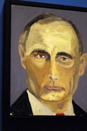 A rare hit: Bush's portrait of Russian President Vladimir Putin.