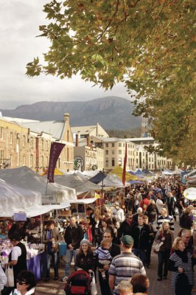 Bustling: Salamanca Market is held every Saturday.