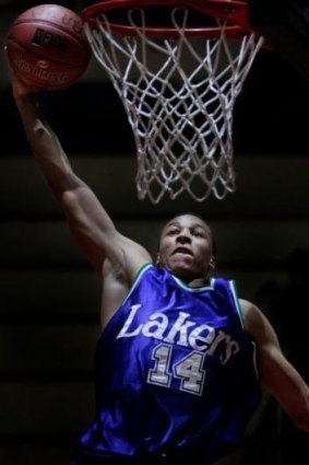 Big leap: Dante Exum starred at last year's national schoolboys titles, now he's hot property in the NBA draft.