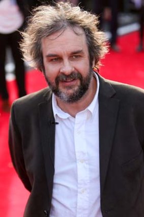 Director Sir Peter Jackson and arrives at the premiere of <i>The Hobbit: An Unexpected Journey</i> in Wellington.