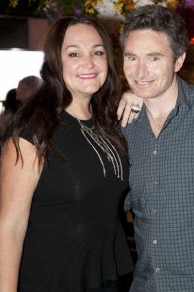 Also leaving breakfast ... Kate Langbroek and Dave Hughes from Nova.