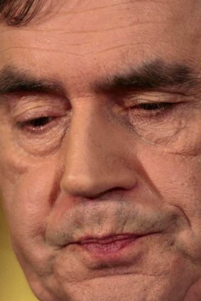 British PM Gordon Brown: another long day at the office.