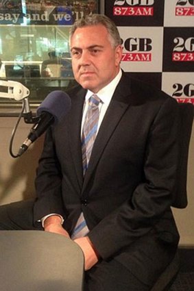 Joe Hockey appears on 2GB on Friday to apologise for his comments. Photo: @BenFordham