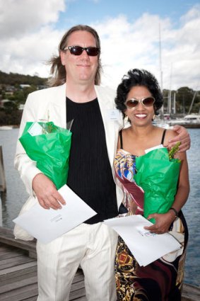 Brian Ritchie in Hobart with his partner Varuni Kulasekera.