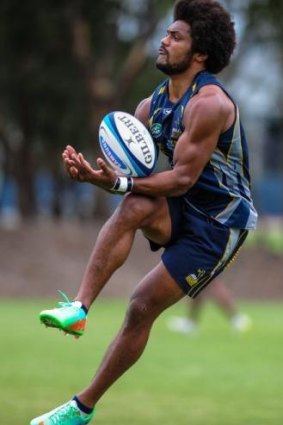 Ready for rivalry: Henry Speight at Brumbies training on Thursday.
