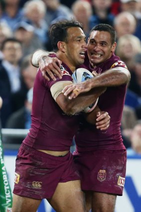 Coming out on top: Will Chambers and Justin Hodges.