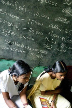Students in a public school in Chennai, India.