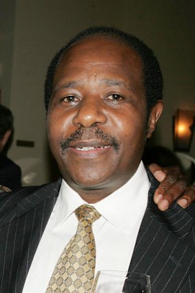 He cites as inspirational the bravery of the Rwandan humanitarian Paul Rusesabagina.