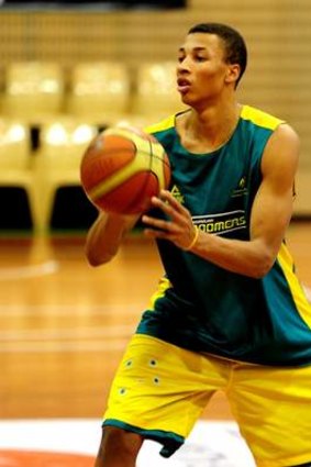 Dante Exum during training at the AIS in 2013.