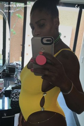 The bump portrait Williams posted on Tuesday.