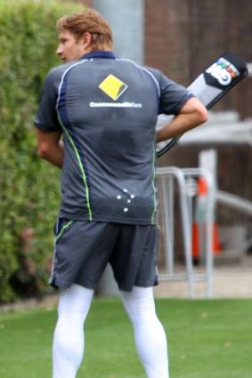 Competition &#8230; Shane Watson at training.