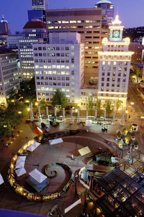 Quirky: Pioneer Courthouse Square.