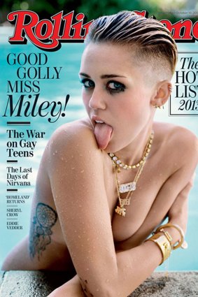 Miley Cyrus on the cover of Rolling Stone.