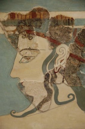 Mycenaean fresco from the National Archaeology Museum.