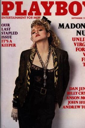 Madonna on the cover of Playboy magazine's September 1985 issue.