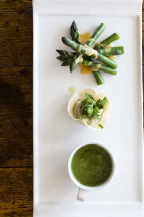 Asparagus tasting plate.